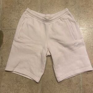Cream colored adidas sweatpant shorts size small
